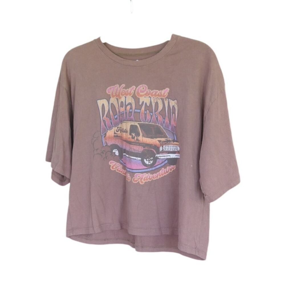 Hollister 100% Cotton Cropped Retro Graphic Tee